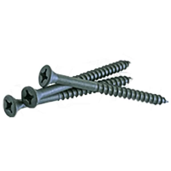 Newport Fasteners Deck Screw, #9 x 2-1/2 in, Steel, Flat Head, Combination Phillips/Slotted Drive, 5 PK 465166-5 - main